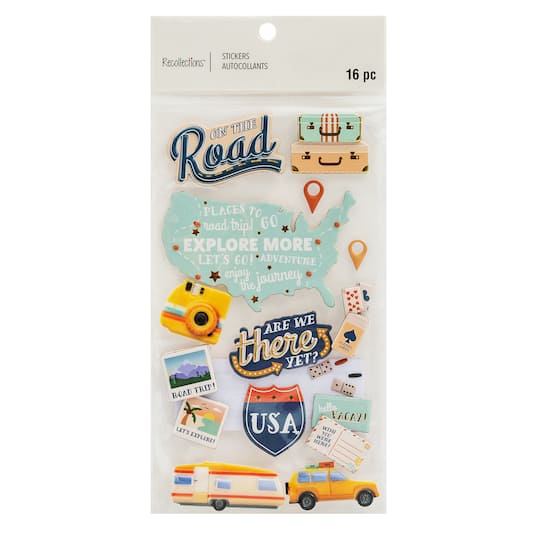 On The Road Dimensional Stickers By Recollections™ | Michaels®